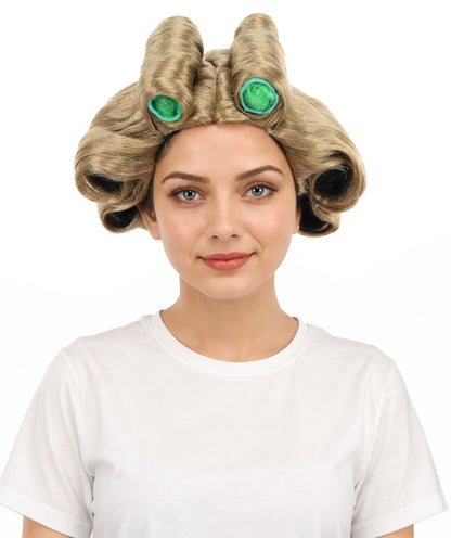 HPO Women’s Pop Diva Inspired Wig | Blonde with Large Defined Curls | Synthetic  Hairpiece for Cosplay, Halloween, Stage & Themed Parties