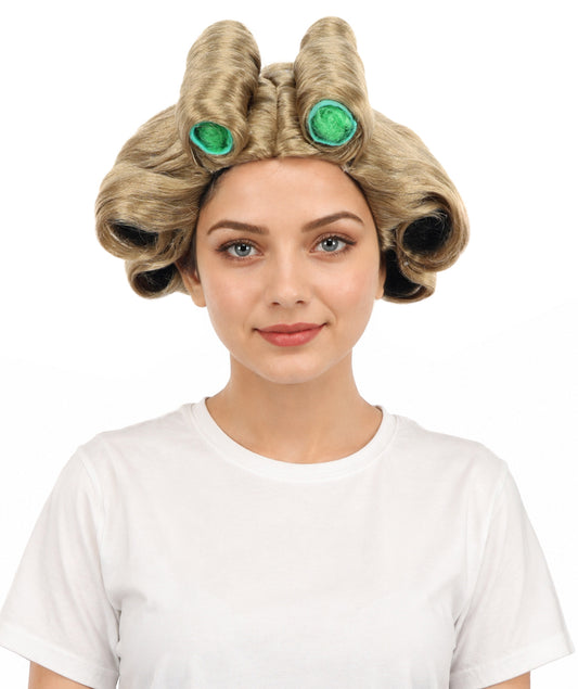 HPO Women’s Pop Diva Inspired Wig | Blonde with Large Defined Curls | Synthetic  Hairpiece for Cosplay, Halloween, Stage & Themed Parties
