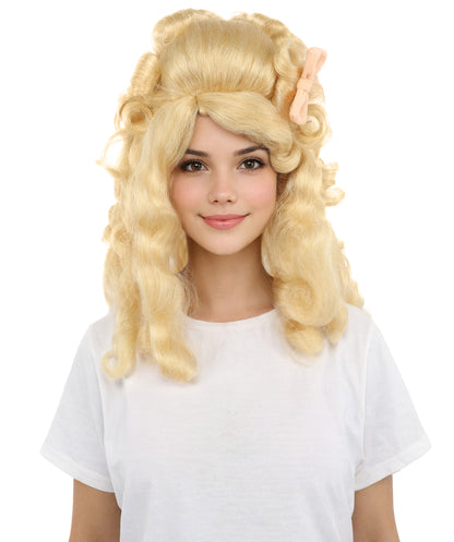 HPO Women’s Pop Diva Inspired Wig | Voluminous Blonde Beehive Hairstyle | Synthetic Costume Hair for Cosplay, Halloween, Stage & Themed Parties