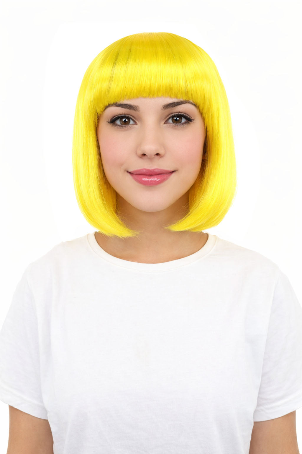 Adult Women’s Medium Bob Wig with Bangs – Layered Hairstyle with Soft Synthetic Fibers & Smooth Texture With Standard Cap | Stylish Hairpiece for Cosplay, Parties & Photo Shoots | Multicolor Options
