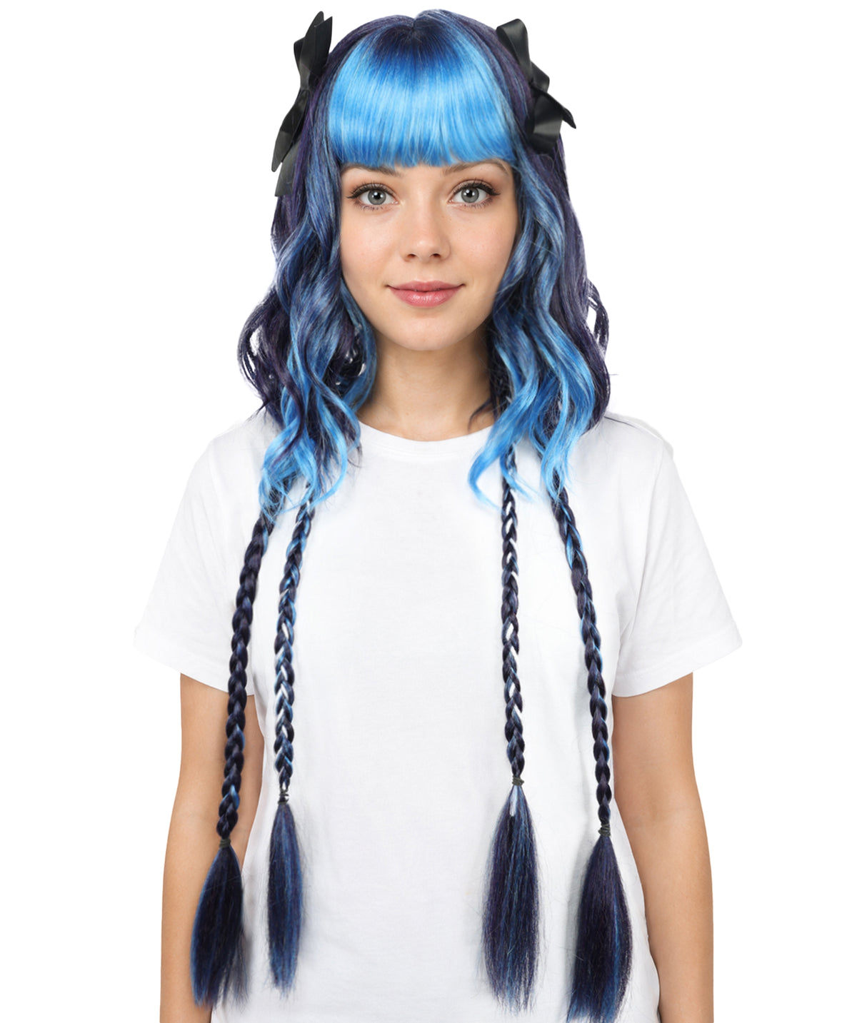 HPO Women’s Curly  Braided Jellyfish Head Wig – Ocean Inspired Fantasy Hair with Voluminous Tentacle Strands | Cosplay Outfit for Themed Parties & Creative Dress Up