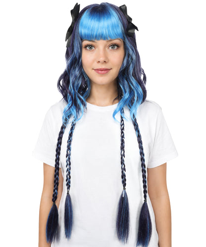 HPO Women’s Curly  Braided Jellyfish Head Wig – Ocean Inspired Fantasy Hair with Voluminous Tentacle Strands | Cosplay Outfit for Themed Parties & Creative Dress Up