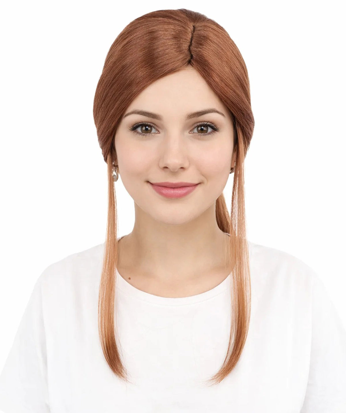 HPO Women’s Margo Gru-Inspired Long-Length Brown Wig | 17 Inch Hairpiece Halloween, Cosplay, and Themed Parties | Natural-Looking Synthetic hair with Capless Cap