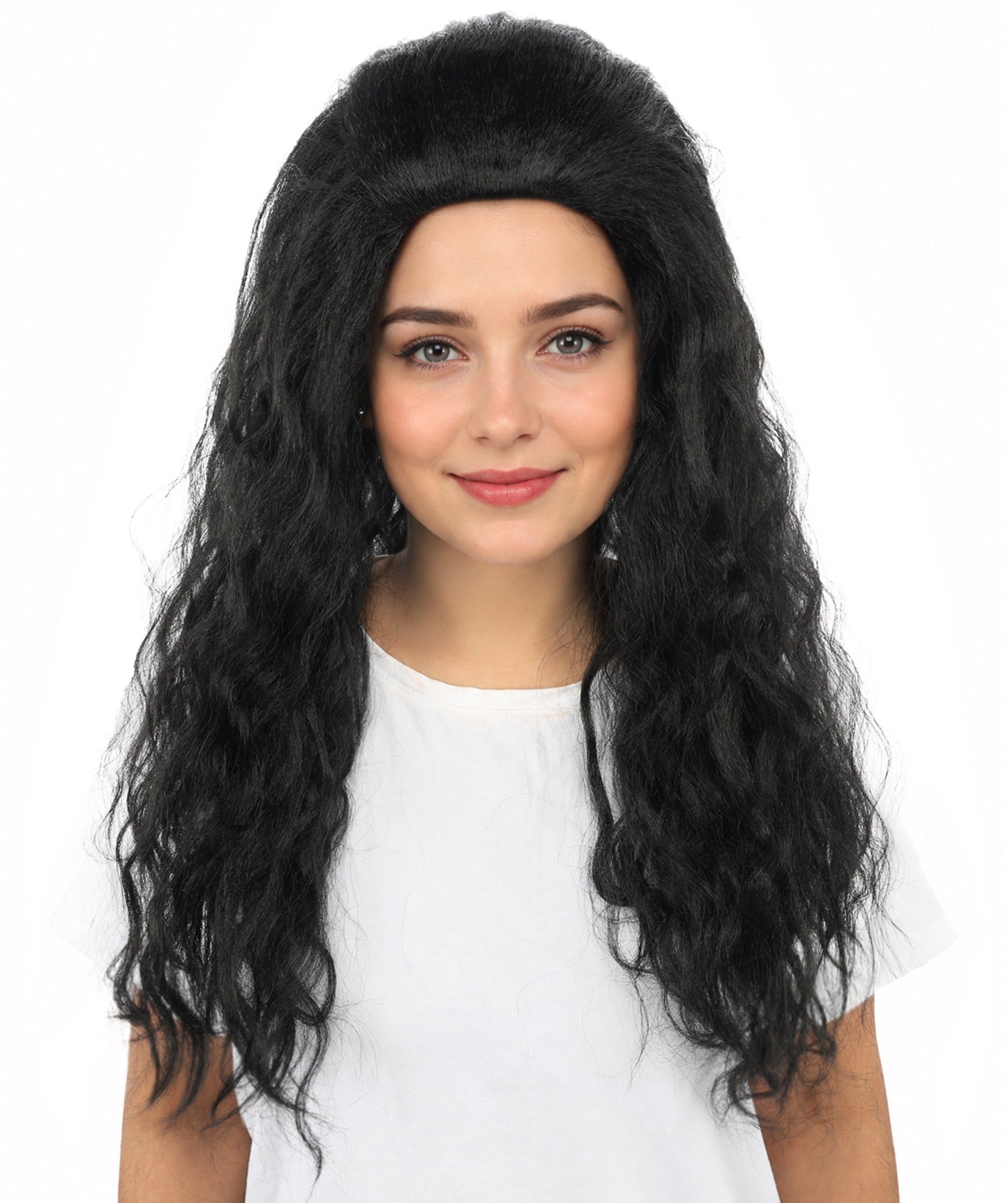 HPO Women’s Pink Long Wavy Wig | 25 Inch Long Hair with Capless Cap Design | Ideal for Playful at Halloween Cosplay, and Themed Parties