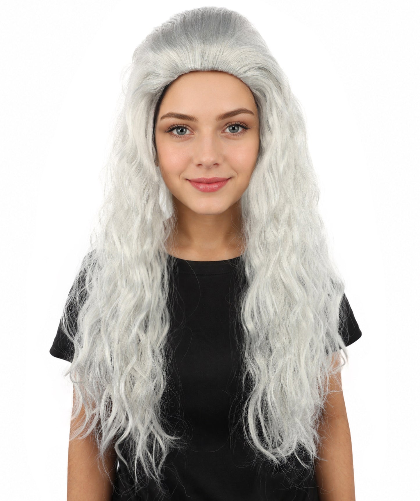 HPO Women’s Pink Long Wavy Wig | 25 Inch Long Hair with Capless Cap Design | Ideal for Playful at Halloween Cosplay, and Themed Parties