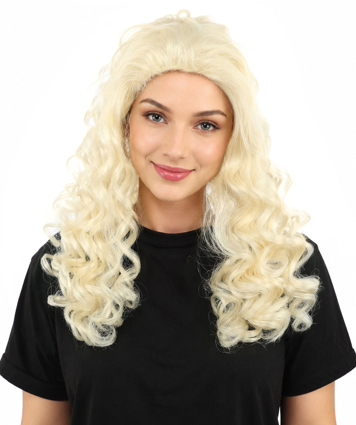 HPO Adult Women’s 16-Inch Medium Wig with Soft Curls | Multiple Color Options | Ideal for Cosplay, and Themed Events | Elegant, Versatile Hairpiece for Various Looks
