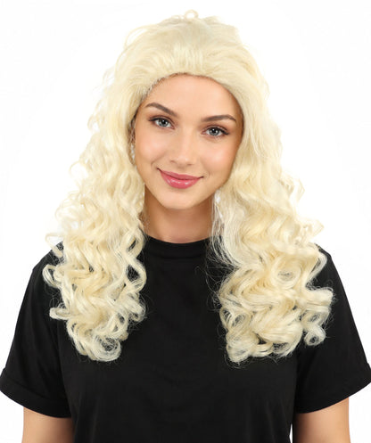 HPO Adult Women’s 16-Inch Medium Wig with Soft Curls | Multiple Color Options | Ideal for Cosplay, and Themed Events | Elegant, Versatile Hairpiece for Various Looks