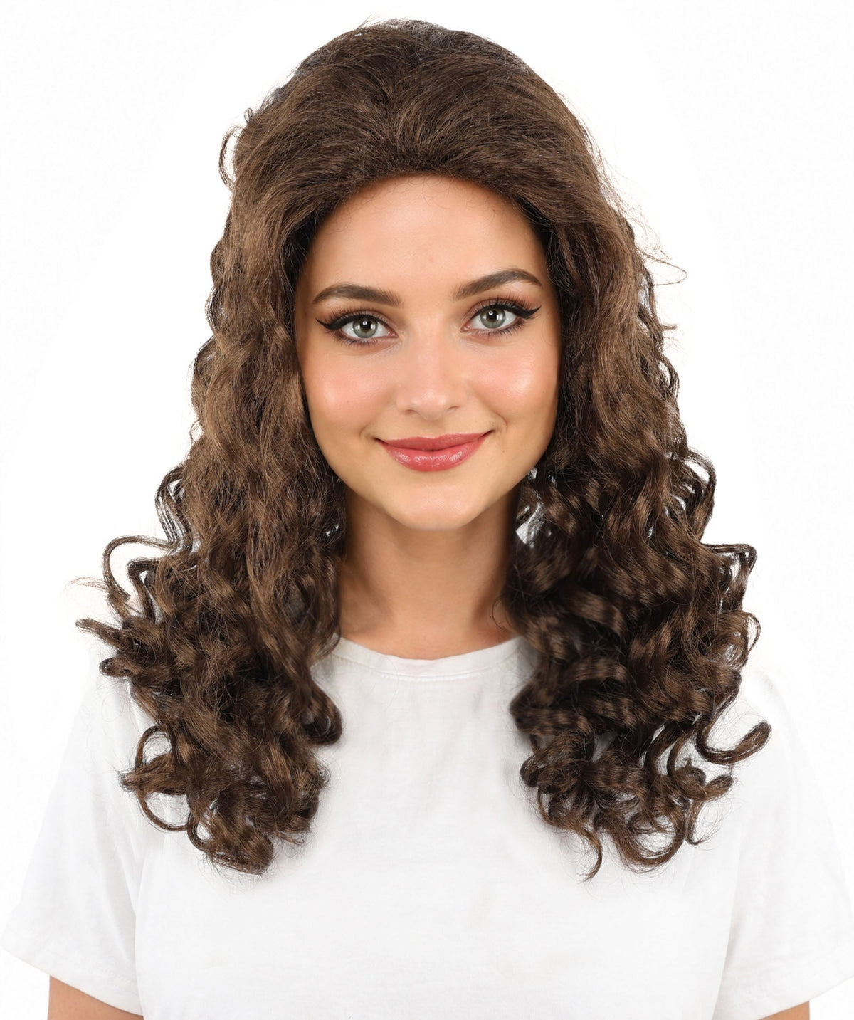 HPO Adult Women’s 16-Inch Medium Wig with Soft Curls | Multiple Color Options | Ideal for Cosplay, and Themed Events | Elegant, Versatile Hairpiece for Various Looks