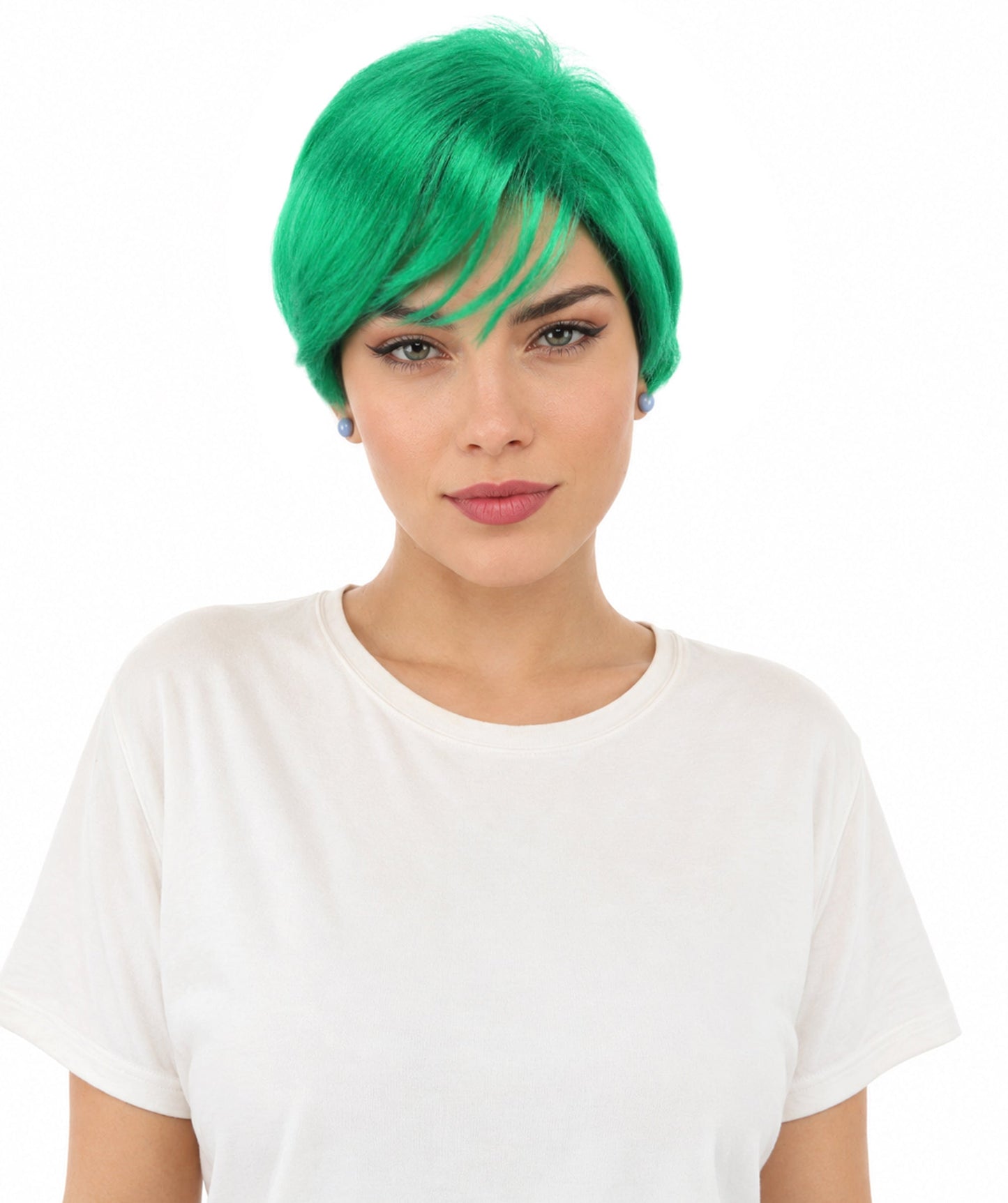 HPO Adult Women’s Short Black Wig | 10 Inch, Sleek and Smooth Bob Hairpiece | Ideal for Cosplay, Costume, and Themed Events