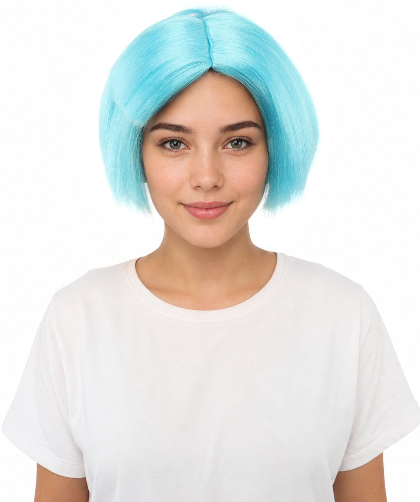 HPO Women’s Neon Yellow Bob Wig with Bangs—Bright Straight Cut Wig | Celebrity Inspired Hairpiece for Party, Halloween and Cosplay