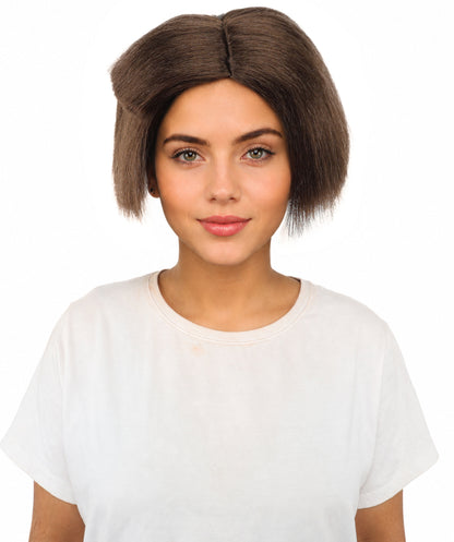 HPO Women’s Neon Yellow Bob Wig with Bangs—Bright Straight Cut Wig | Celebrity Inspired Hairpiece for Party, Halloween and Cosplay