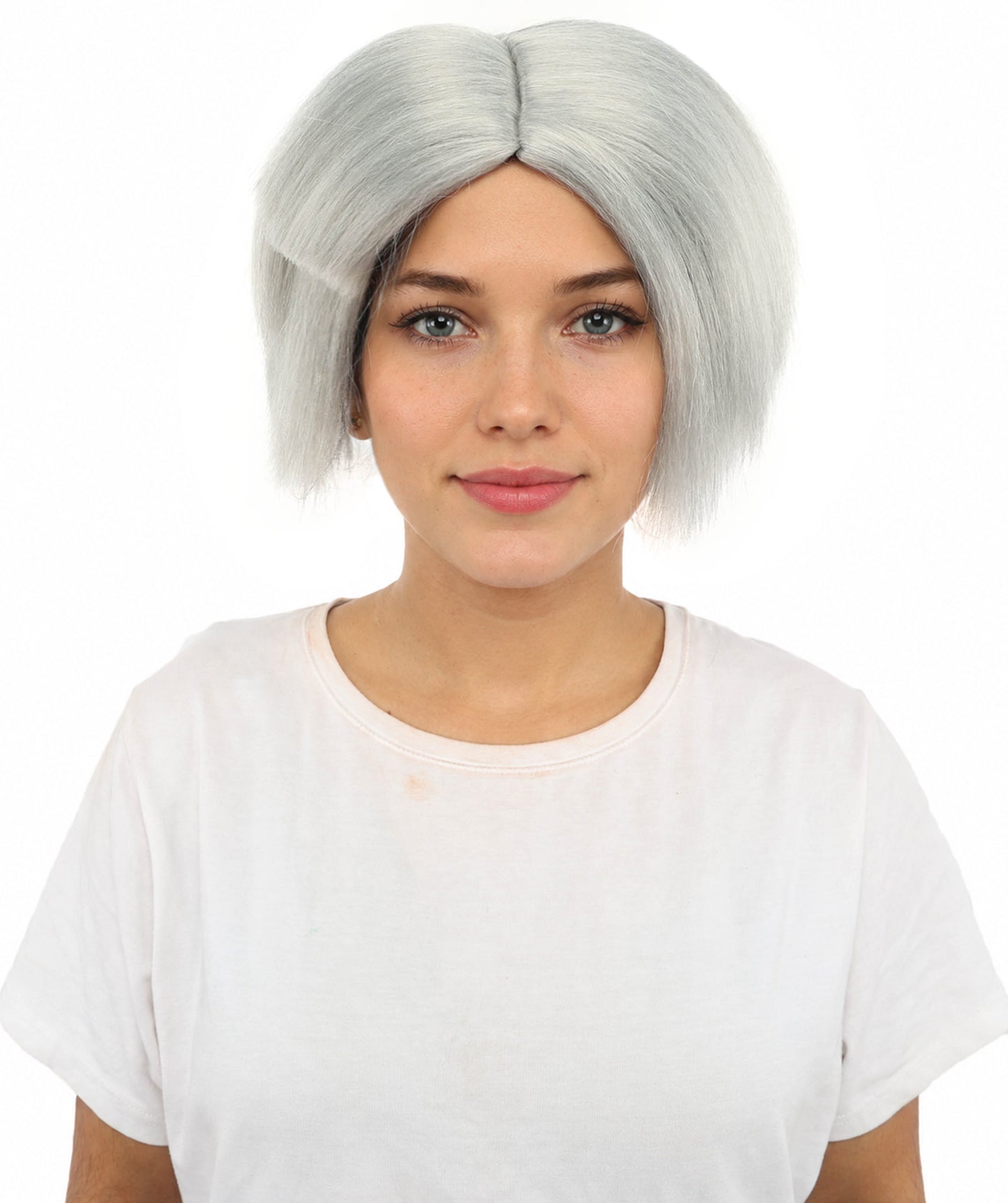 HPO Women’s Neon Yellow Bob Wig with Bangs—Bright Straight Cut Wig | Celebrity Inspired Hairpiece for Party, Halloween and Cosplay