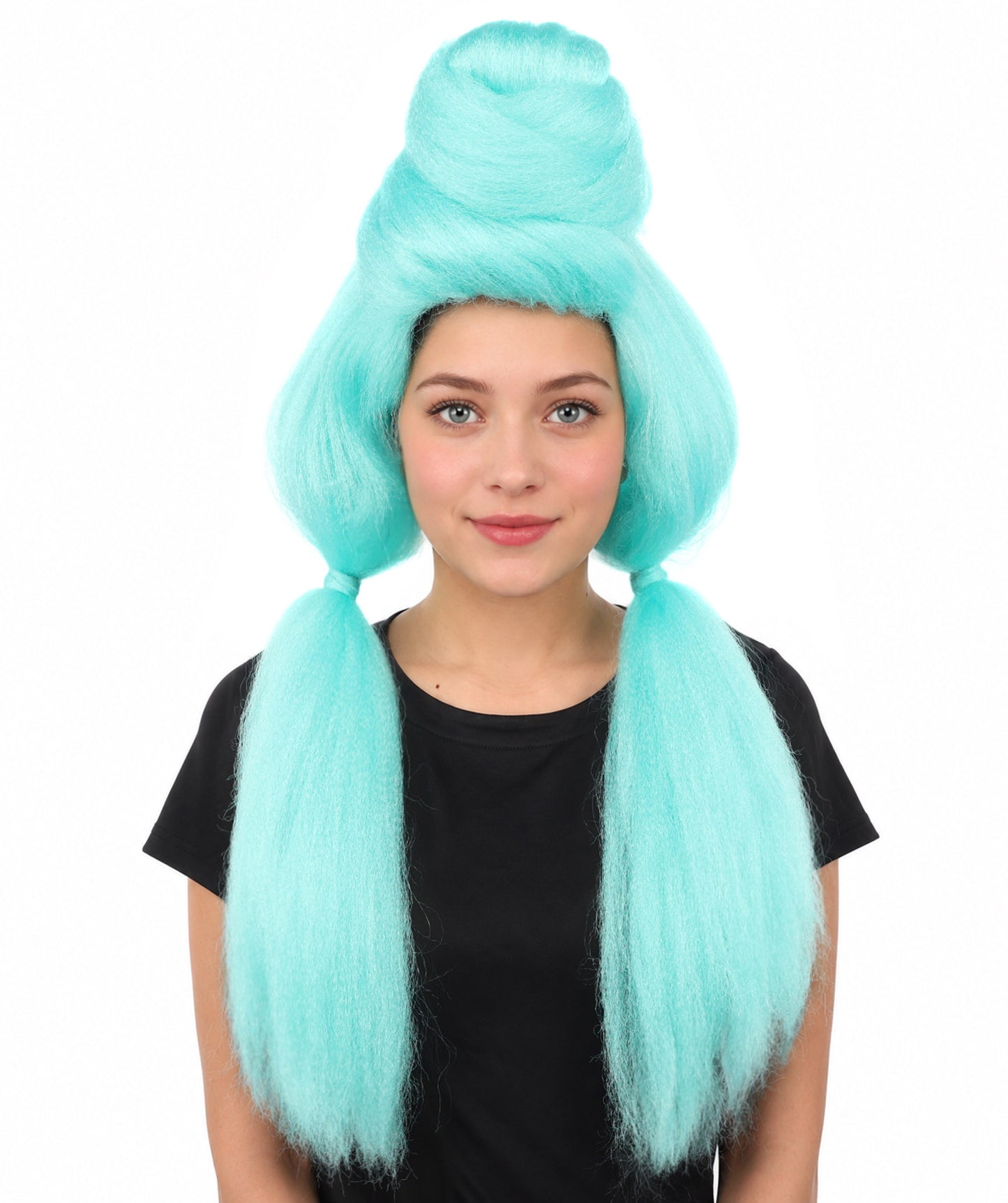 HPO Women’s High Volume Extra Long Yarn Twisted Bun Wig – Multiple Color Options | Bubble Ponytails Hairpiece with Capless Cap | Statement Headpiece for Halloween, Cosplay, Theater and Drag Looks