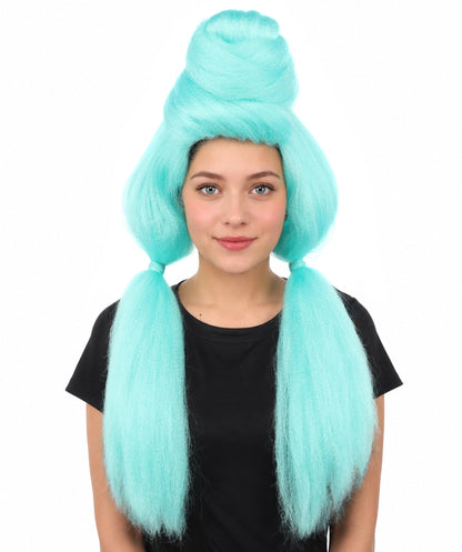 HPO Women’s High Volume Extra Long Yarn Twisted Bun Wig – Multiple Color Options | Bubble Ponytails Hairpiece with Capless Cap | Statement Headpiece for Halloween, Cosplay, Theater and Drag Looks