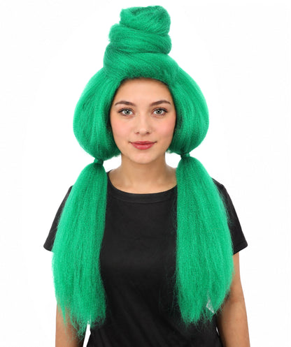 HPO Women’s High Volume Extra Long Yarn Twisted Bun Wig – Multiple Color Options | Bubble Ponytails Hairpiece with Capless Cap | Statement Headpiece for Halloween, Cosplay, Theater and Drag Looks