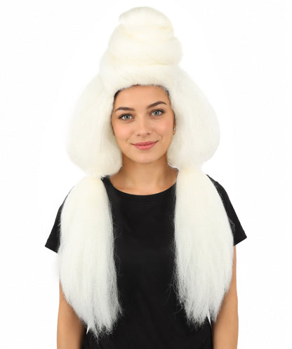 HPO Women’s High Volume Extra Long Yarn Twisted Bun Wig – Multiple Color Options | Bubble Ponytails Hairpiece with Capless Cap | Statement Headpiece for Halloween, Cosplay, Theater and Drag Looks