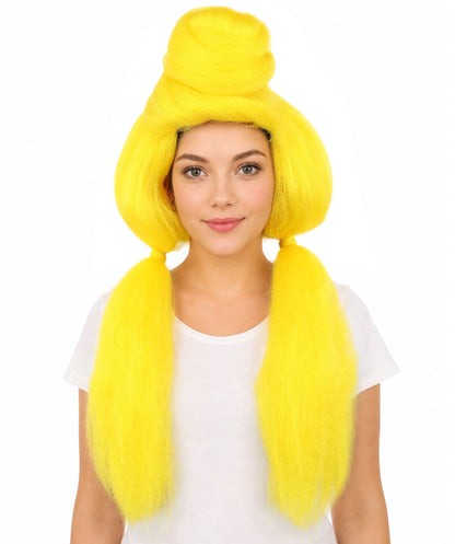 HPO Women’s High Volume Extra Long Yarn Twisted Bun Wig – Multiple Color Options | Bubble Ponytails Hairpiece with Capless Cap | Statement Headpiece for Halloween, Cosplay, Theater and Drag Looks