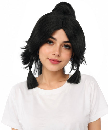 HPO Adult Women's Alien Nature Spirit Hair | Multiple Color Options | Soft Textured Bob with Beaded Braids, Heat Resistant Synthetic Fiber & Breathable Mesh | Halloween, Fantasy Roleplay, Themed Party, Theater & Carnival