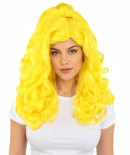 HPO Adult Long 20-Inch Curly Wig | Multiple Color Options | Ideal Cosplay, and Themed Parties | Soft, Natural-Looking, and Easy to Wear