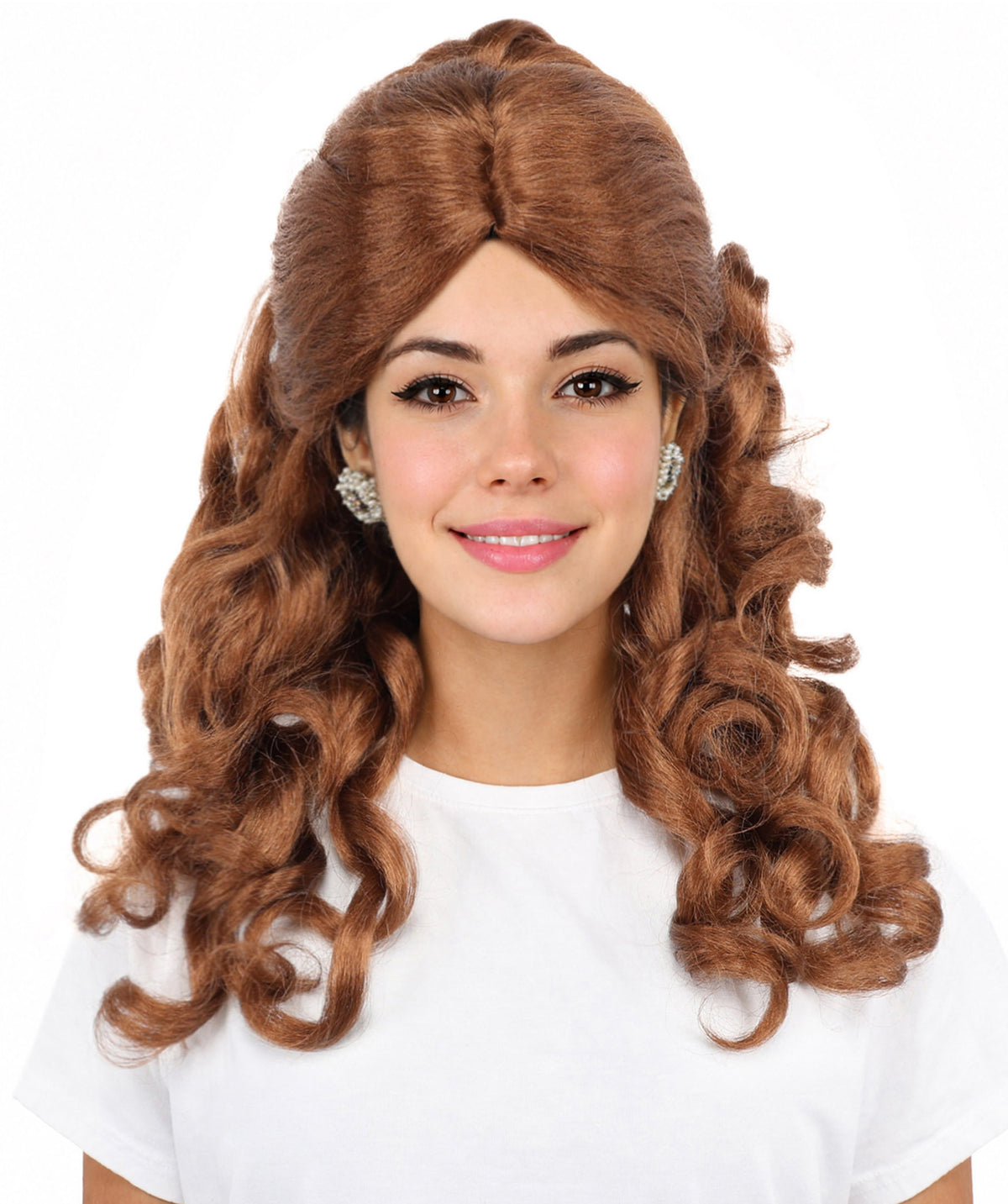 HPO Adult Long 20-Inch Curly Wig | Multiple Color Options | Ideal Cosplay, and Themed Parties | Soft, Natural-Looking, and Easy to Wear