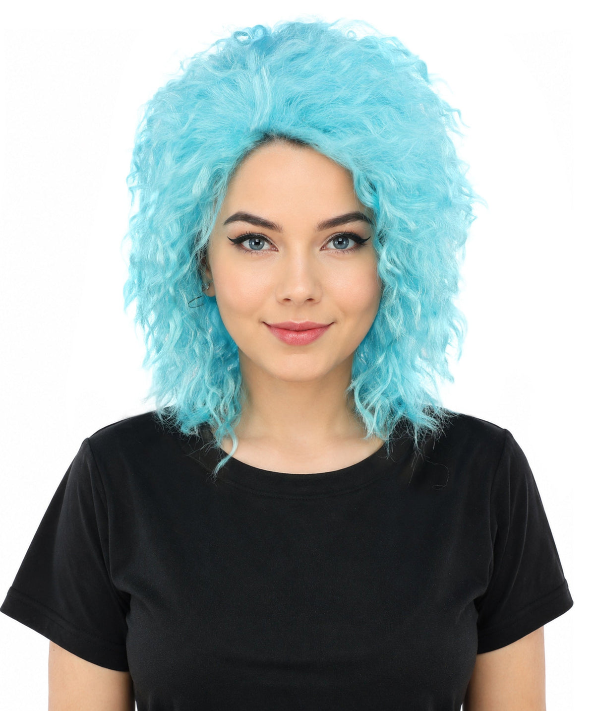 HPO Adult & Teen Women’s 15-Inch Curly Wig | Multiple Color Options | Wavy Voluminous Style | Idal for Costume, Cosplay, and Themed Events
