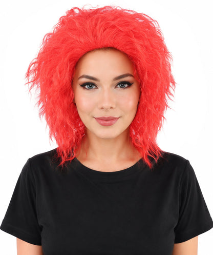 HPO Adult & Teen Women’s 15-Inch Curly Wig | Multiple Color Options | Wavy Voluminous Style | Idal for Costume, Cosplay, and Themed Events
