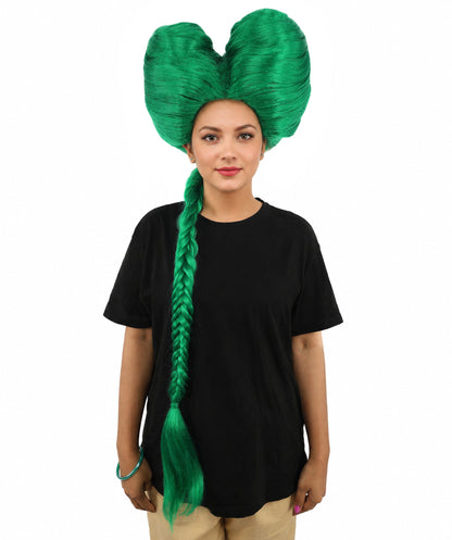 HPO Women’s Extra Long Golden Brown Count Dracula Wig | 42 Inch Synthetic Hairpiece Ideal for Gothic Noble Costume Halloween Cosplay Party Fancy Dress