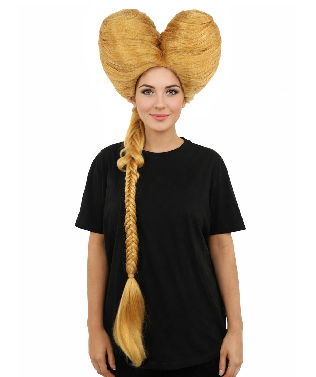 HPO Women’s Extra Long Golden Brown Count Dracula Wig | 42 Inch Synthetic Hairpiece Ideal for Gothic Noble Costume Halloween Cosplay Party Fancy Dress