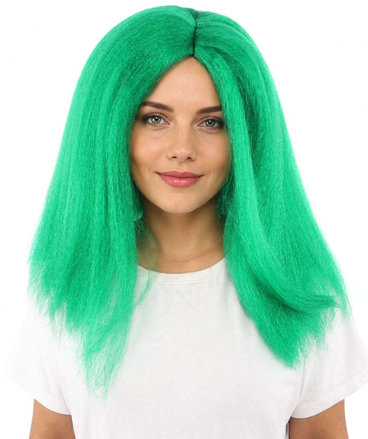 HPO Adult Women's Long Rounded Cartoon Hair Wig | Multiple Color Options | Bubble Bob, Deep Side Part, Heat Friendly Synthetic Strands & Breathable Net | Fancy Dress, Stage Show, Animated Character Events, Halloween & Festival