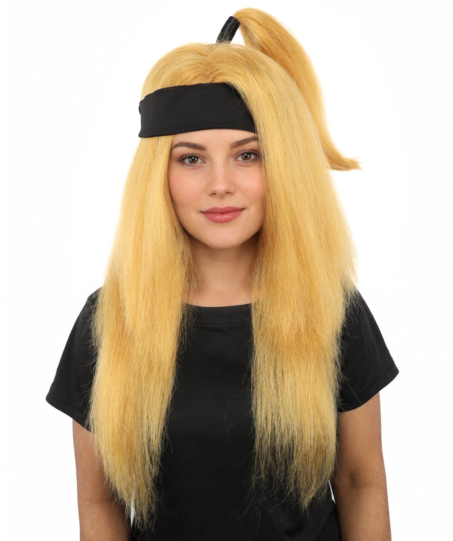 Women's High Ponytail Ninja Wig | Multiple Color Options | Create of synthetic fiber, long straight texture with top-tied fountain, breathable base | Cosplay, Halloween, theater, party, performance, costume events