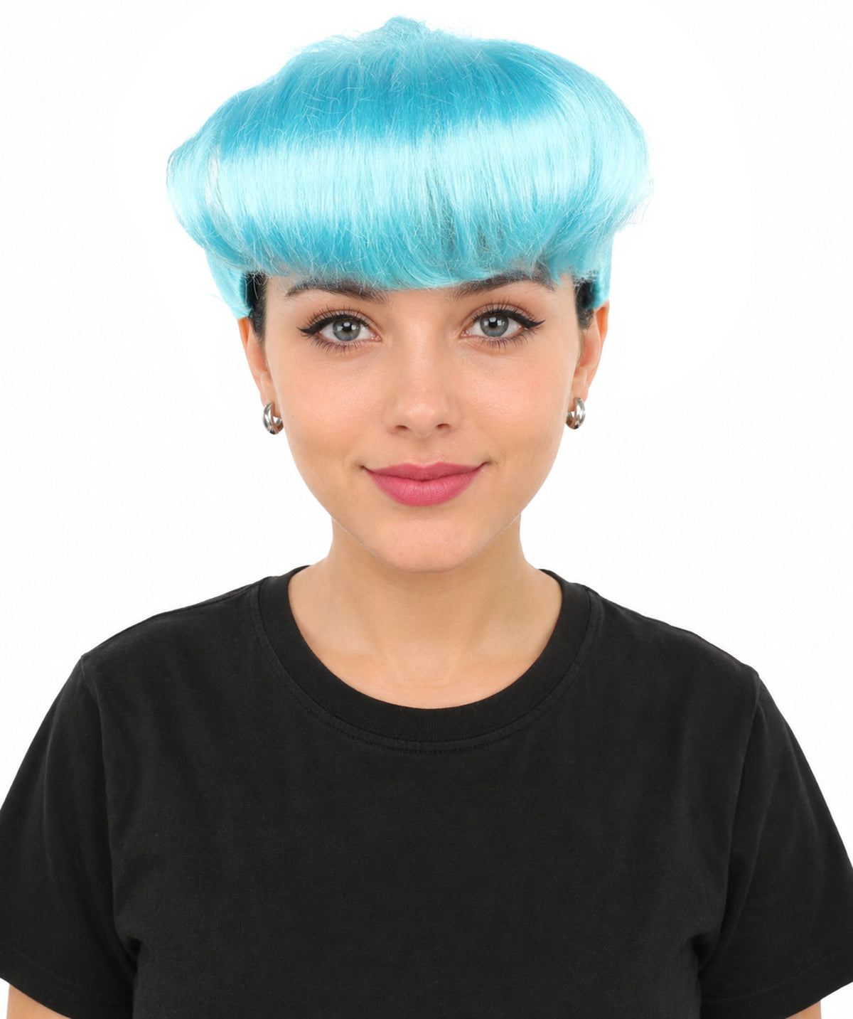 HPO Adult Women's Retro Pin-Up Wig | Multicolor Options, create of synthetic fiber, vintage curled bumper bangs with rolled back, breathable base | Party, Halloween, theater, drag, performance, costume events