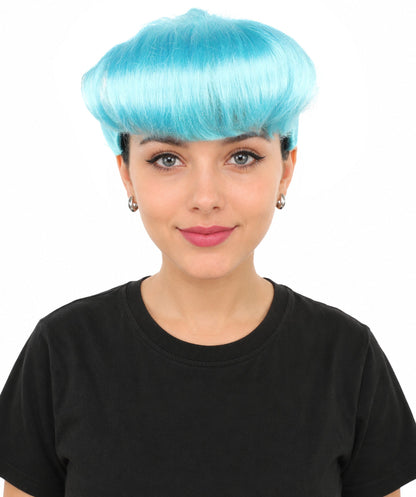 HPO Adult Women's Retro Pin-Up Wig | Multicolor Options, create of synthetic fiber, vintage curled bumper bangs with rolled back, breathable base | Party, Halloween, theater, drag, performance, costume events