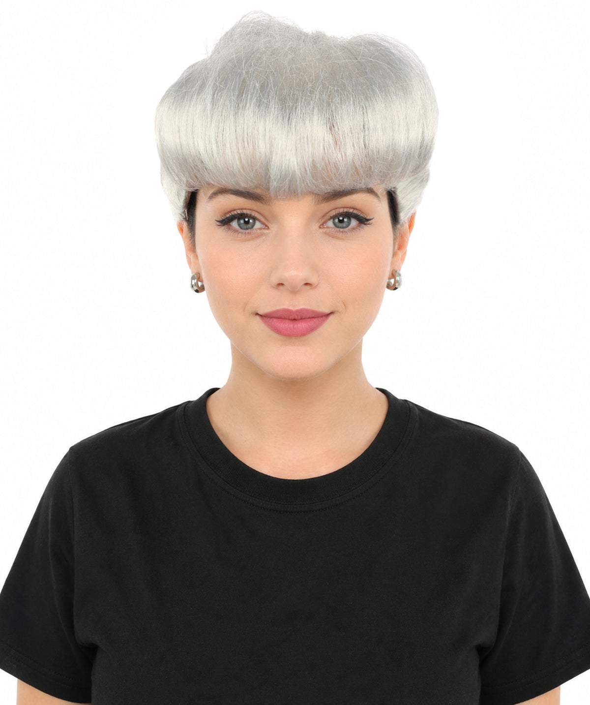 HPO Adult Women's Retro Pin-Up Wig | Multicolor Options, create of synthetic fiber, vintage curled bumper bangs with rolled back, breathable base | Party, Halloween, theater, drag, performance, costume events