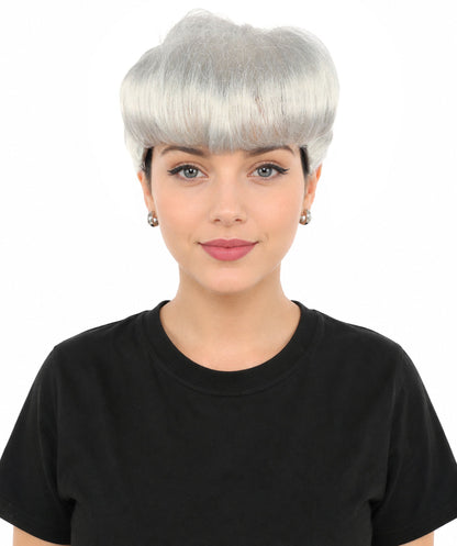 HPO Adult Women's Retro Pin-Up Wig | Multicolor Options, create of synthetic fiber, vintage curled bumper bangs with rolled back, breathable base | Party, Halloween, theater, drag, performance, costume events