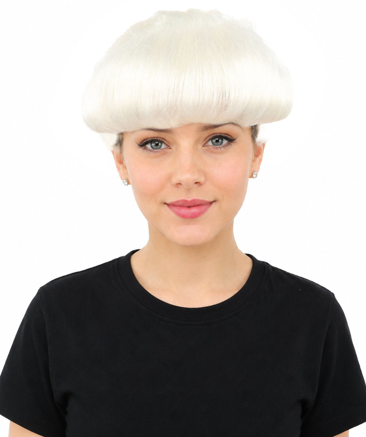 HPO Adult Women's Retro Pin-Up Wig | Multicolor Options, create of synthetic fiber, vintage curled bumper bangs with rolled back, breathable base | Party, Halloween, theater, drag, performance, costume events