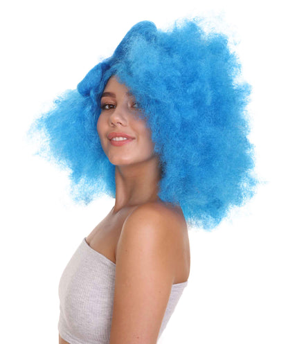 HPO Women's Jumbo Afro Small Bow Wigs Collections | Super Size Halloween Wigs | Premium Breathable Capless Cap