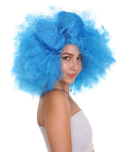 HPO Women's Jumbo Afro Small Bow Wigs Collections | Super Size Halloween Wigs | Premium Breathable Capless Cap