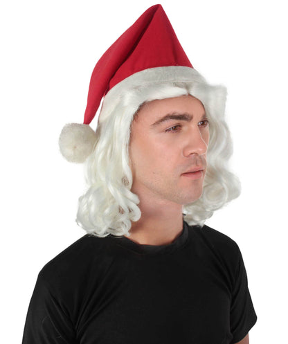 Men's Christmas Santa Body Suit Costume Bundle