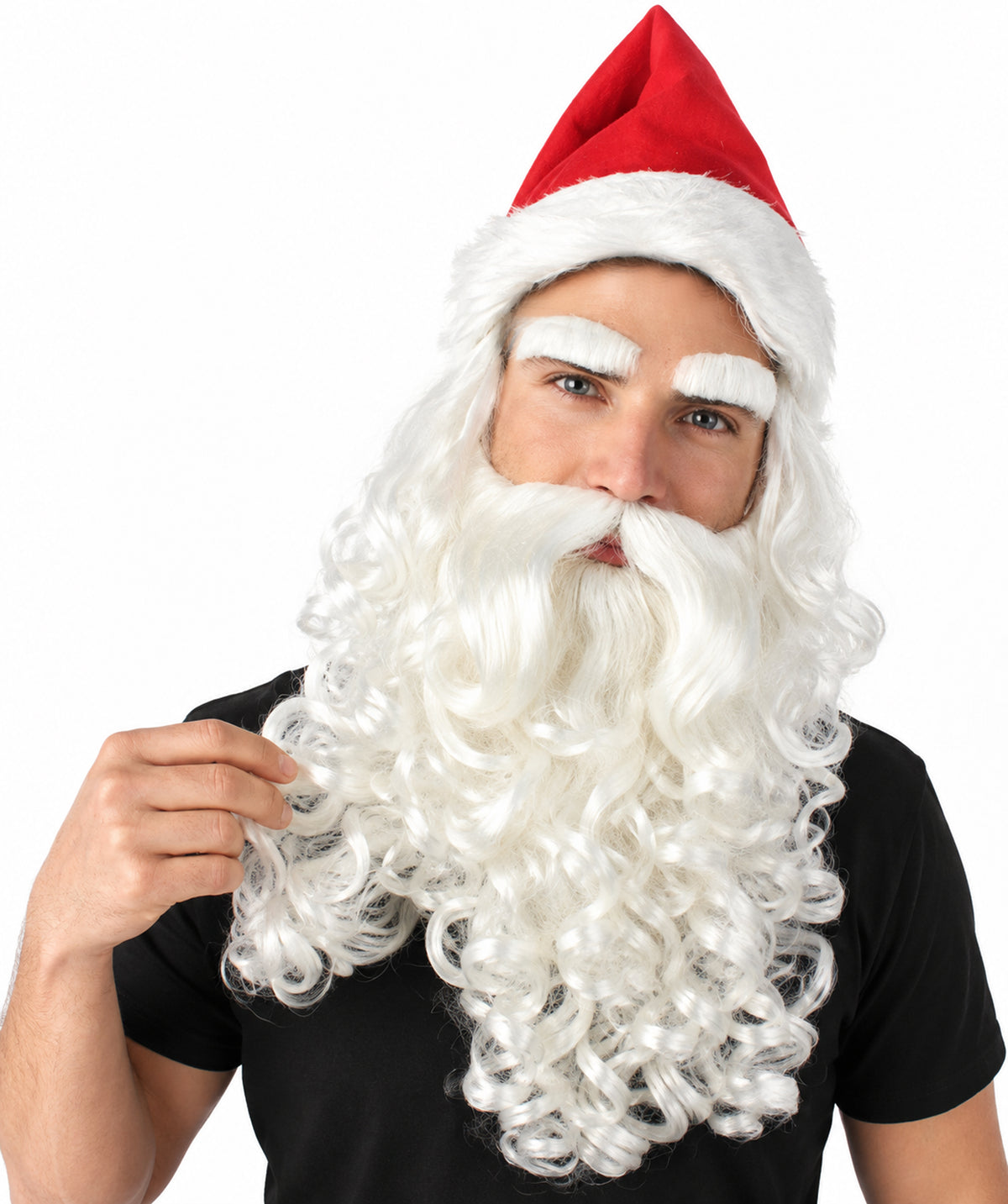 Men's Christmas Santa Body Suit Costume Bundle