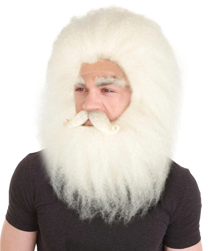 Unisex Christmas Side/Back Lace Front Santa Wig And Beard Set