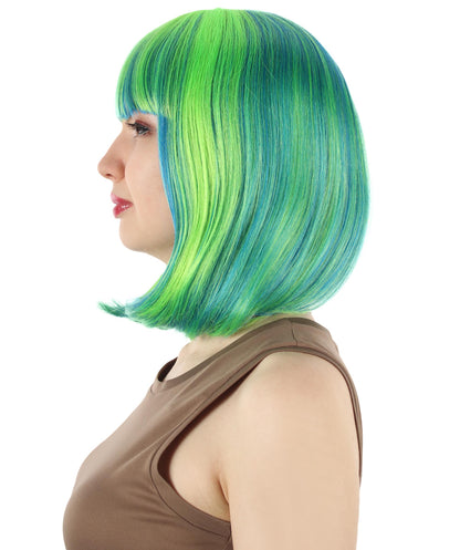 HPO Women's Shoulder Length Bob Wig Collection | Straight Halloween Wig Multiple Color Option | Premium Breathable Capless Cap