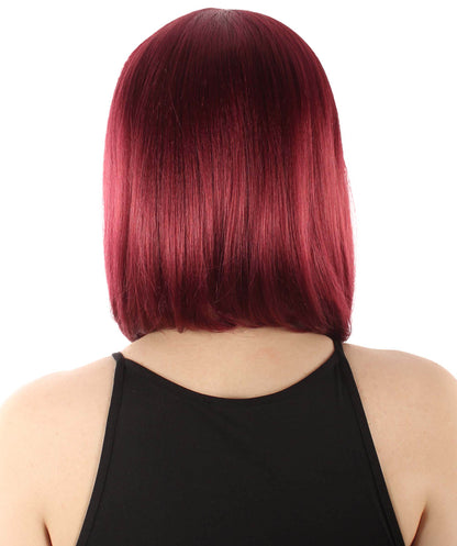 HPO Women's Shoulder Length Bob Wig Collection | Straight Halloween Wig Multiple Color Option | Premium Breathable Capless Cap