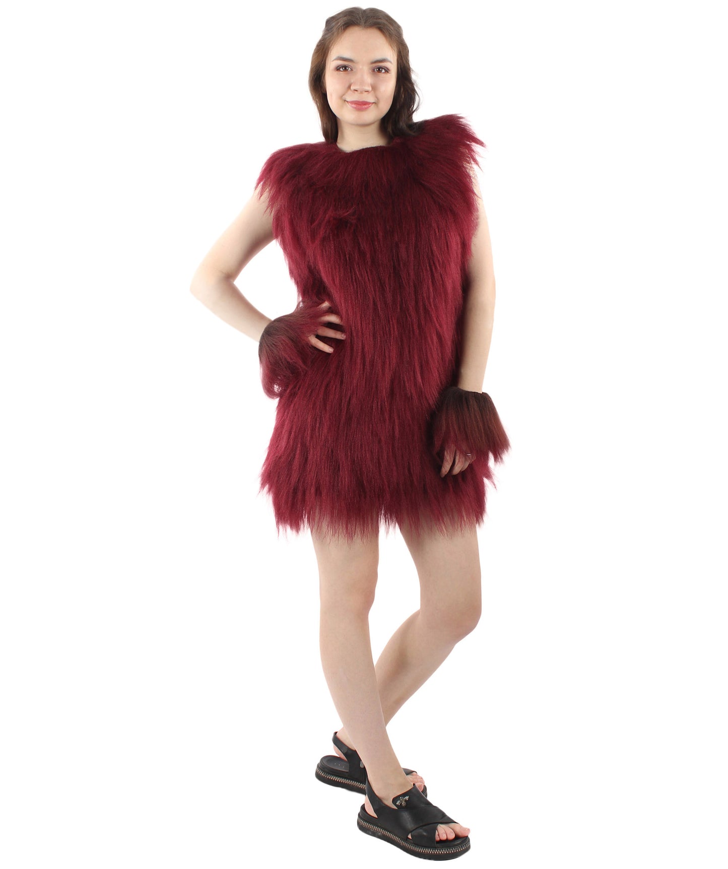 Women's Hairy Warrior Ape Military Leader Resistance Fighter Unisex Costume | Multiple Color Options  Fancy Costume