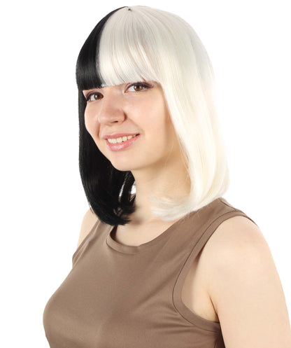 HPO Women's Shoulder Length Bob Wig Collection | Straight Halloween Wig Multiple Color Option | Premium Breathable Capless Cap