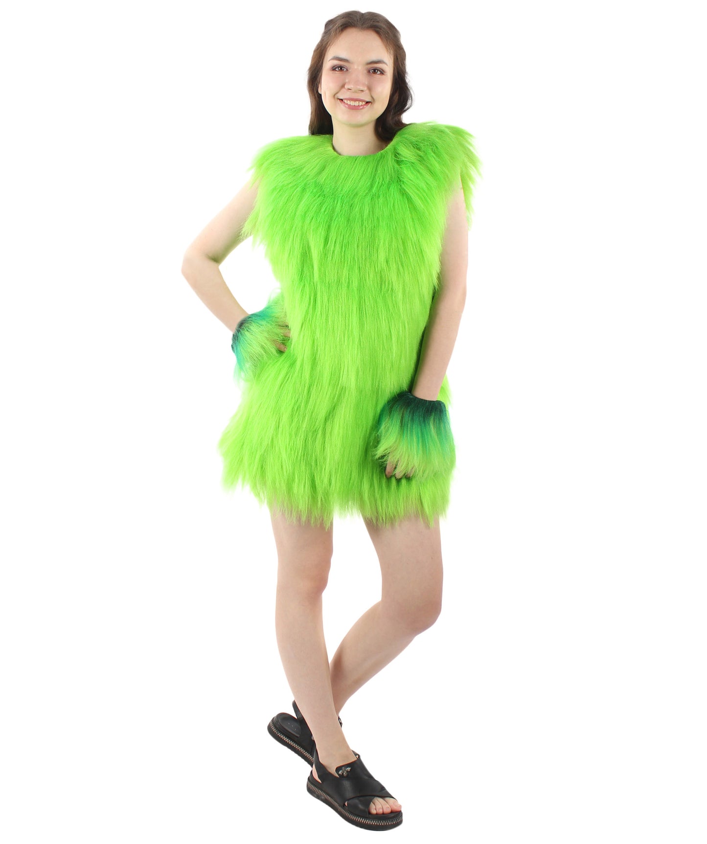 Women's Hairy Warrior Ape Military Leader Resistance Fighter Unisex Costume | Multiple Color Options  Fancy Costume