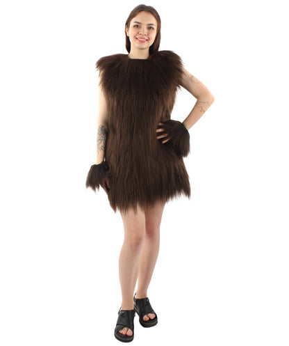 Women's Hairy Warrior Ape Military Leader Resistance Fighter Unisex Costume | Multiple Color Options  Fancy Costume