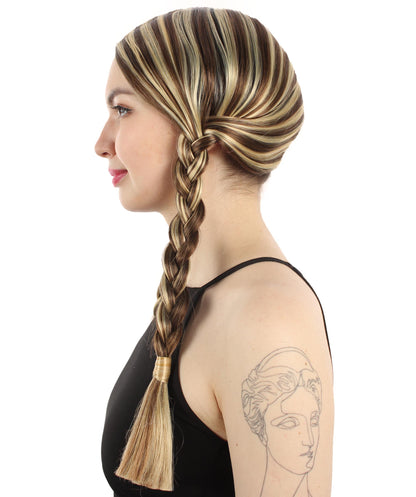 HPO Women's  Braided Gothic Wig | Multiple Color Collections TV Movie Wigs | Premium Breathable Capless Cap