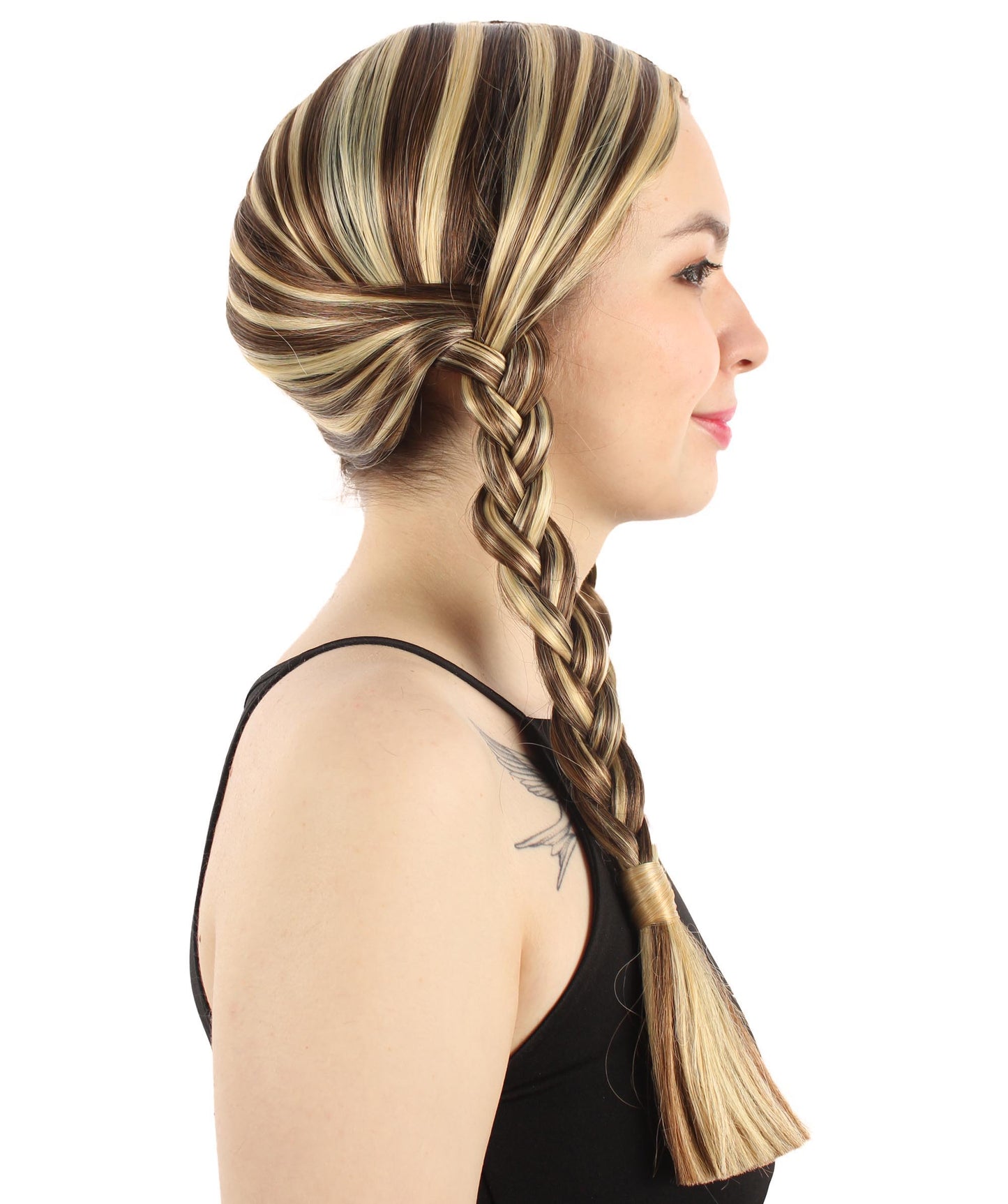 HPO Women's  Braided Gothic Wig | Multiple Color Collections TV Movie Wigs | Premium Breathable Capless Cap