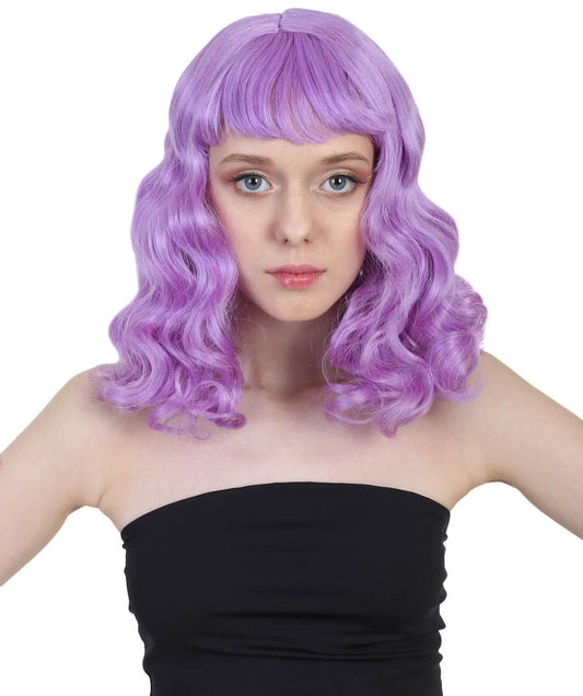 HPO Women’s Singer Purple Short Wig | Purple Long Wig | Premium Breathable Capless Cap