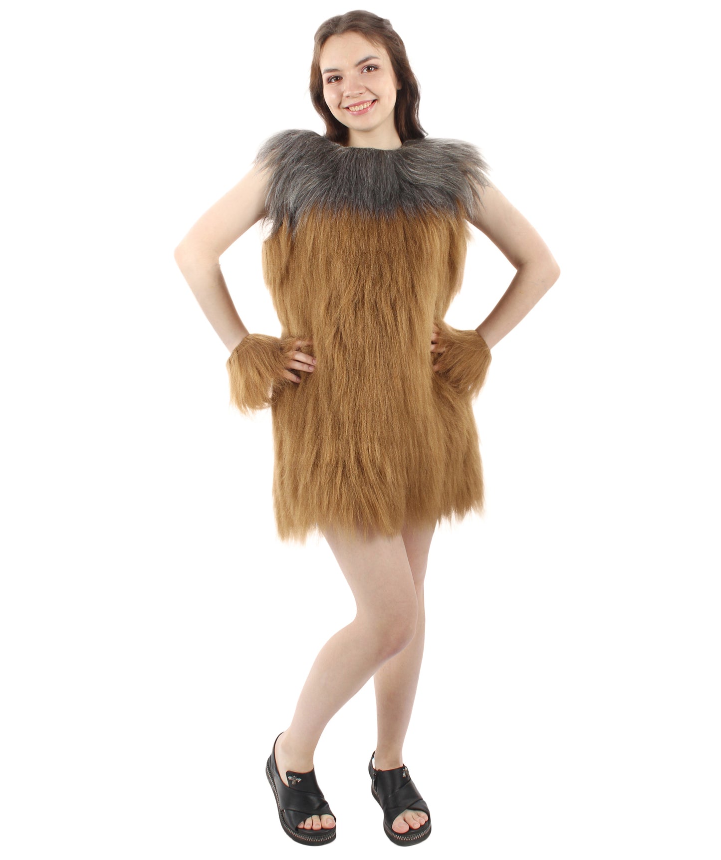 Women's Hairy Warrior Ape Military Leader Resistance Fighter Unisex Costume | Multiple Color Options  Fancy Costume